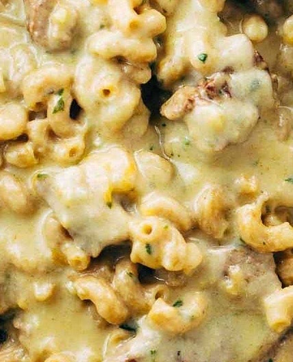 Steak and Cheddar Mac and Cheese