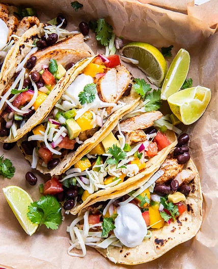 Chicken Tacos with Mango Salsa