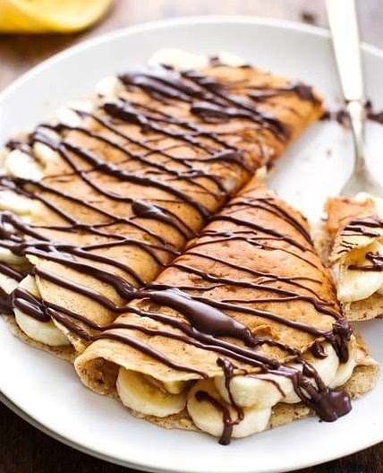Almond Oat Banana Crepes