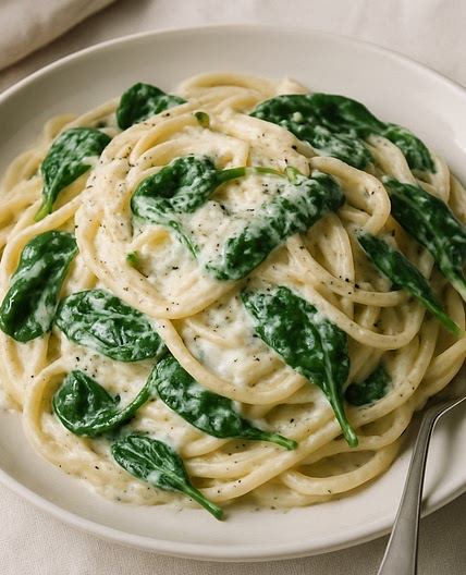 Pasta with Boursin Cheese and Spinach