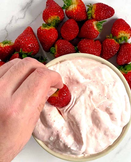 High Protein Strawberry Cheesecake Fluff