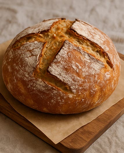 No-Knead Bakery Style Bread