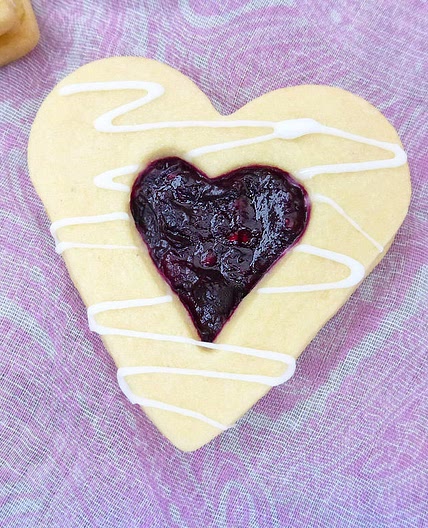Jam Love Heart Butter Cookies (for your Valentine)