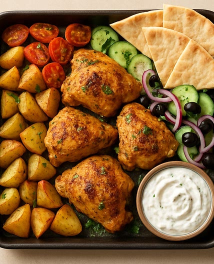 One Pan Chicken Platter & Pita