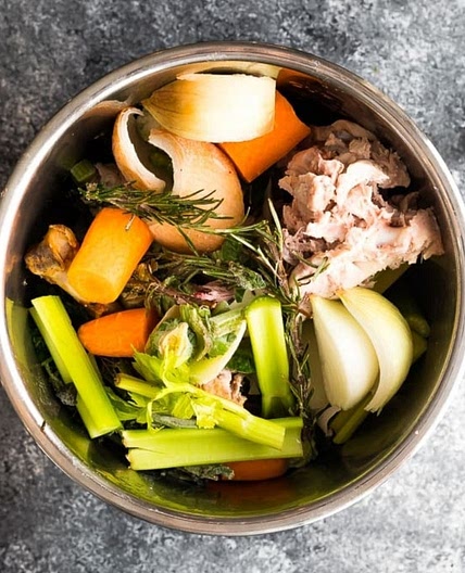 Slow Cooker Turkey Bone Broth (Stock)