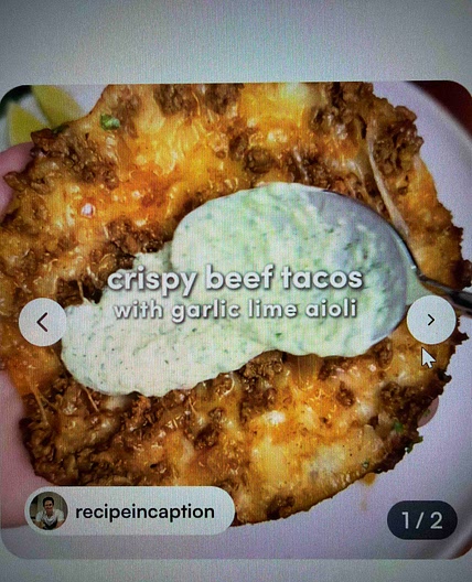 Crispy beef tacos with garlic lime aïoli