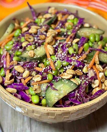 Crunchy Peanut Cabbage Slaw