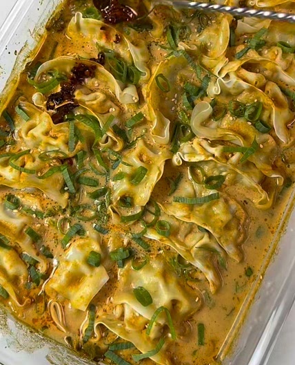 One pan dumpling bake 