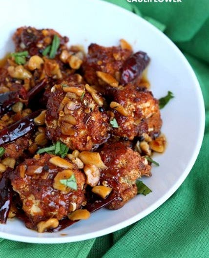 Spicy Crispy Kung Pao Cauliflower Recipe