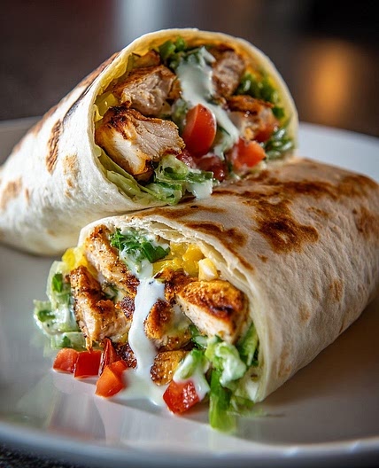 Burritos de Pollo con Aderezo César