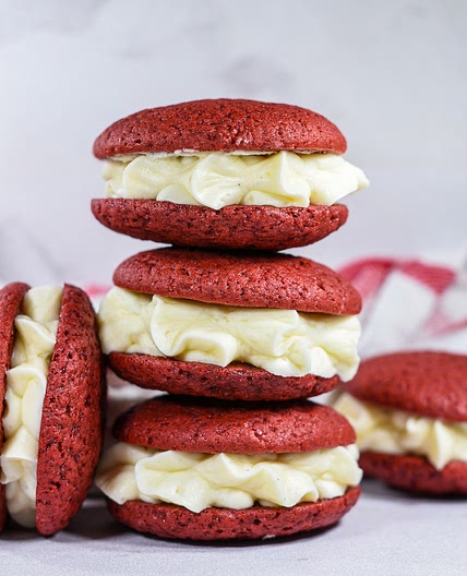 Mini Red Velvet Whoopie Pies