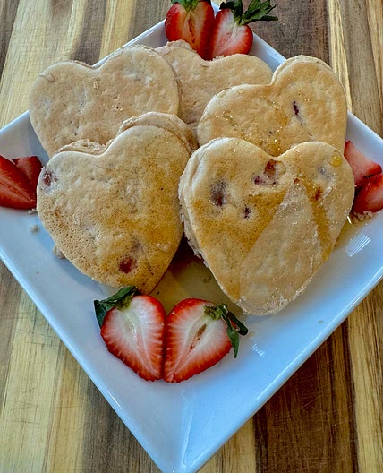 Valentine’s Day Gluten-Free Dairy-Free Pancakes