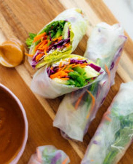 Fresh Spring Rolls with Peanut Sauce