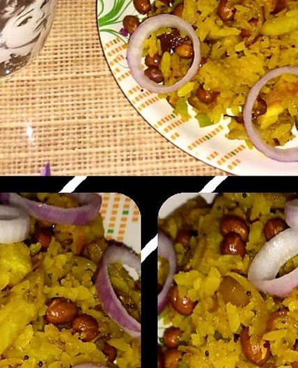 मसाला पोहा विद मसाला टी