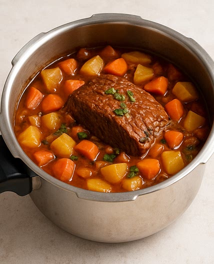 Beef Brisket Pressure-Cooker Casserole (5-litre hob cooker)