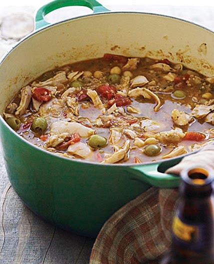 Chicken, Quinoa, and Green-Olive Stew