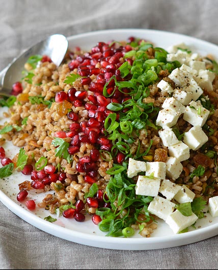 Barley Salad with Pomegranate Vinaigrette