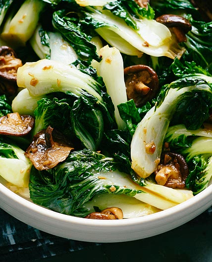 Bok Choy and Mushroom Stir-Fry