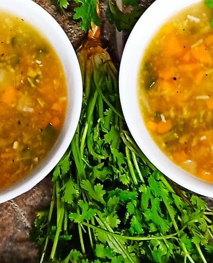 गार्लिक जिंजर सूप (garlic ginger soup in Hindi)