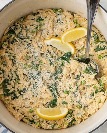 Cheesy Lemon Orzo