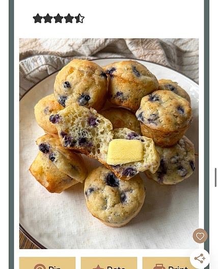Toddler protein blueberry muffins