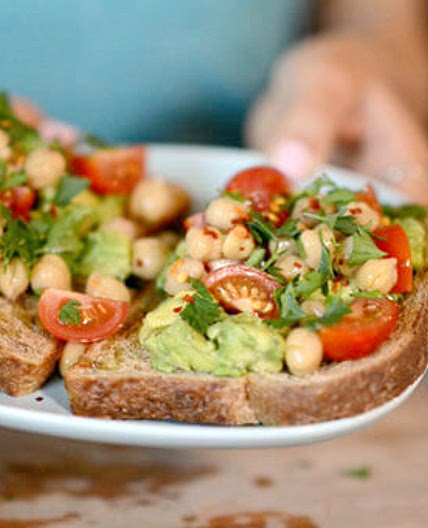 Avocado Toast With Garbanzo Beans