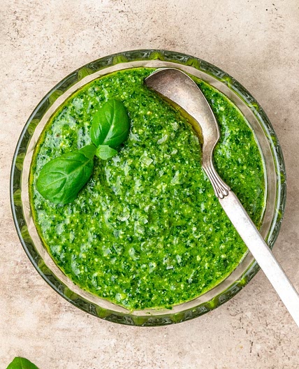 Homemade Fresh Basil Pesto