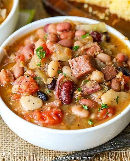 Ham and Bean Soup {Crock Pot Version}