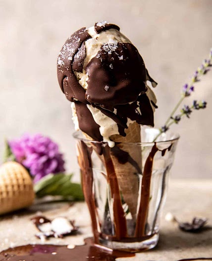 No Churn Vanilla Bean Olive Oil Ice Cream