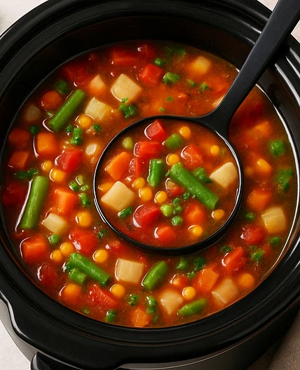 Slow Cooker Vegetable Soup