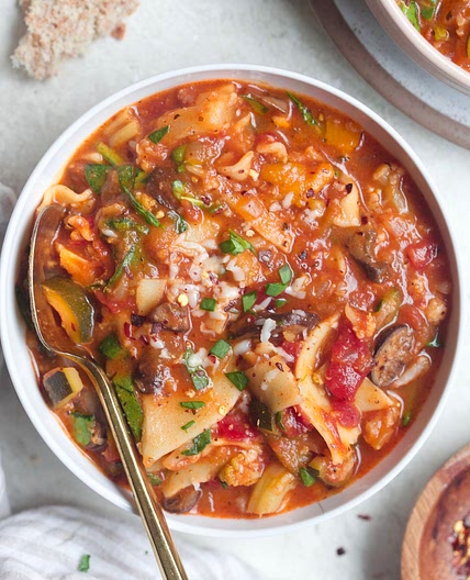 Veggie-Loaded 30-Minute Vegan Lasagna Soup