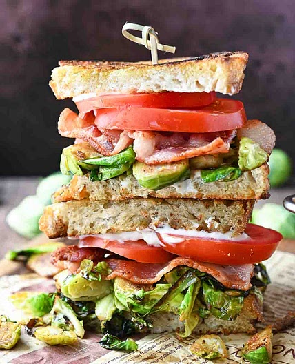 Crispy Brussel Sprout BLT Sandwich