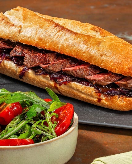 French Dip Inspired Steak Sandwich