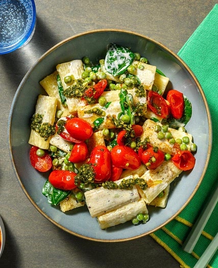 Presto Pesto Pea Rigatoni