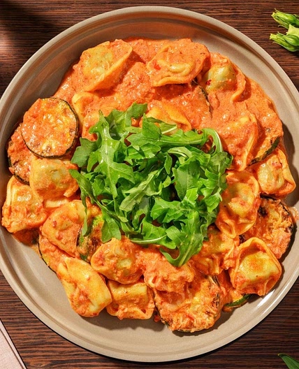 Rich and Creamy Veggie 'Nduja Tortelloni
