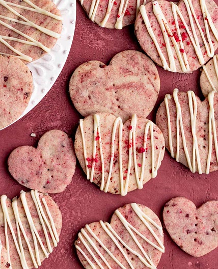 Raspberry Shortbread Cookies