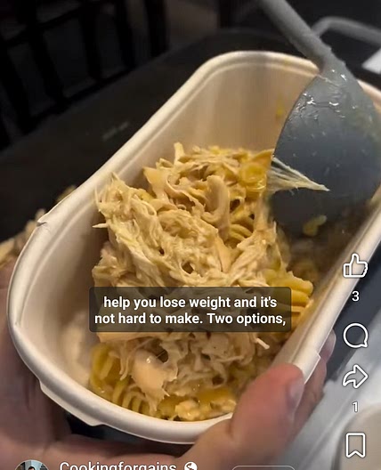 High Protein Garlic Parmesan Chicken Pasta