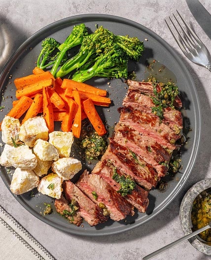 Pan-Seared Lamb Steak and Salsa Verde