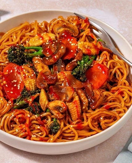 Korean Inspired Bulgogi Vegetable Noodle Stir-Fry