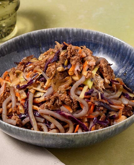 One Pan Spiced Teriyaki Beef Udon