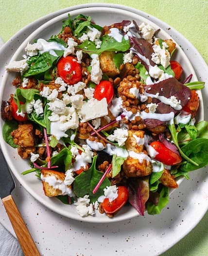 Warm Roasted Tomato and Lentil Salad