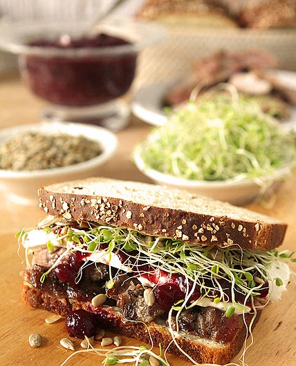 Turkey, Cranberry and Cream Cheese Sandwich