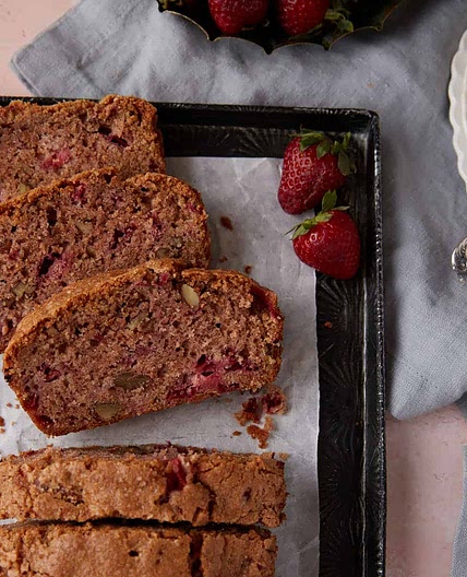 Easy Strawberry Quick Bread with a Strawberry Glaze