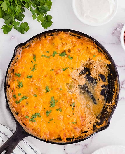 Keto Chicken Enchilada Casserole