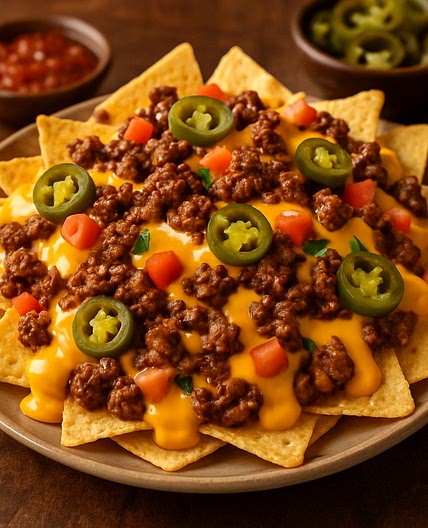 Beef Queso Nachos