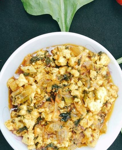 पनीर पालक भुर्जी (paneer palak bhurji recipe in Hindi)