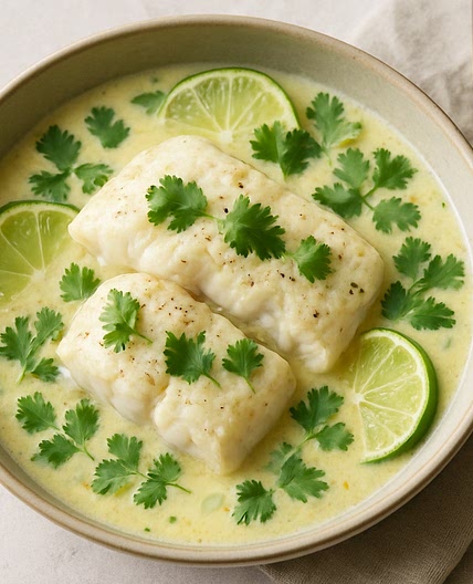 COCONUT-LIME POACHED COD