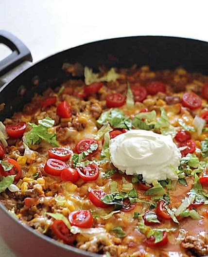 Tex-Mex Ground Turkey and Rice Skillet