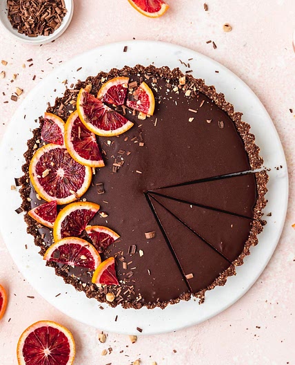 Blood Orange Chocolate Tart