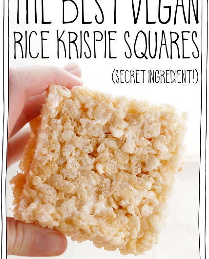 The Best Vegan Rice Krispie Squares (secret ingredient!)